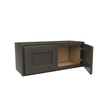 12 inch Wall Cabinet | 30W x 12H x 12D | RTA - Luxor Smoky Grey