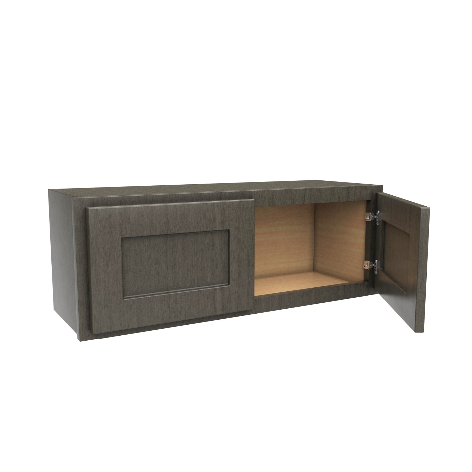 2 Door Wall Cabinet | 33W x 12H x 12D | RTA - Luxor Smoky Grey