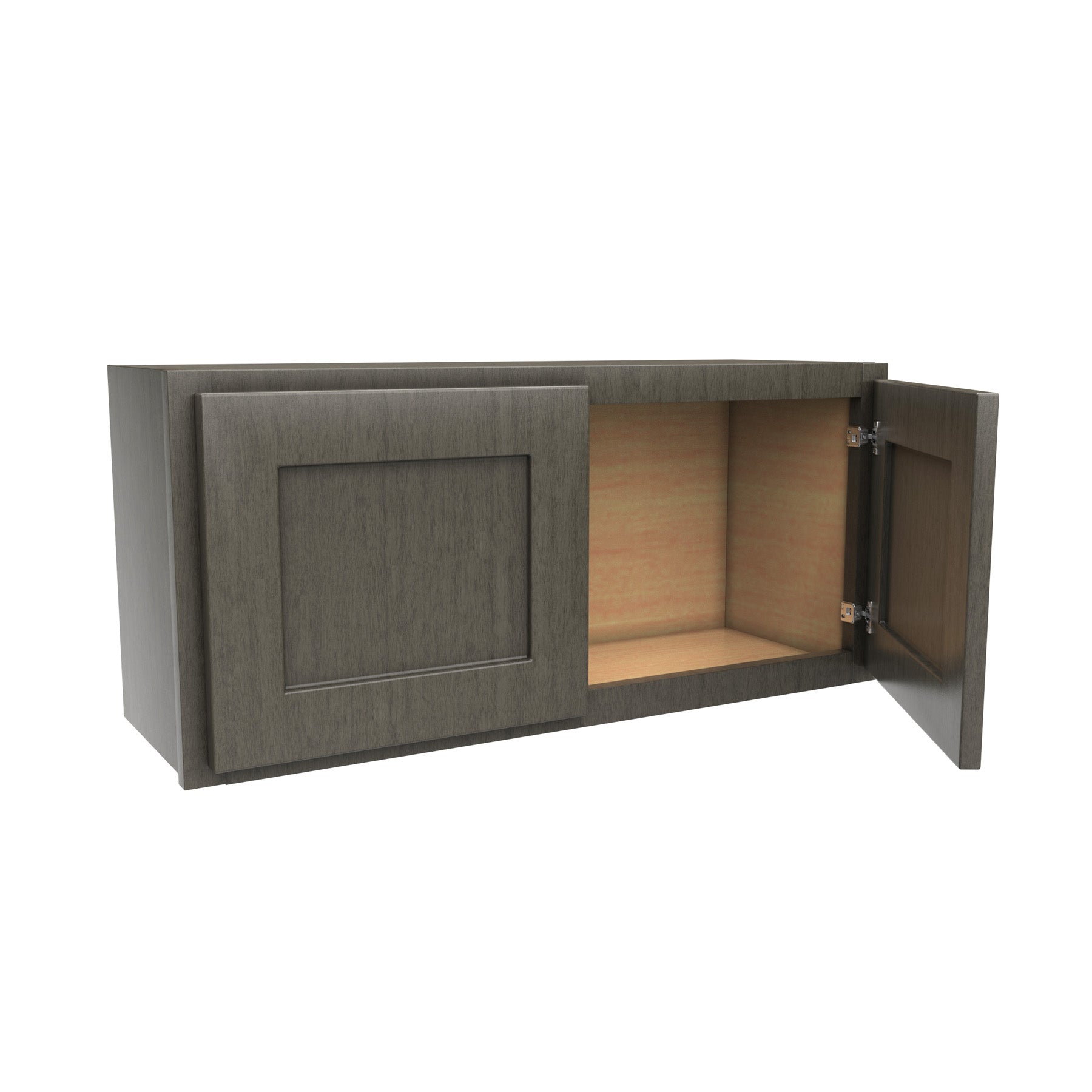 2 Door Wall Cabinet | 33W x 15H x 12D | RTA - Luxor Smoky Grey