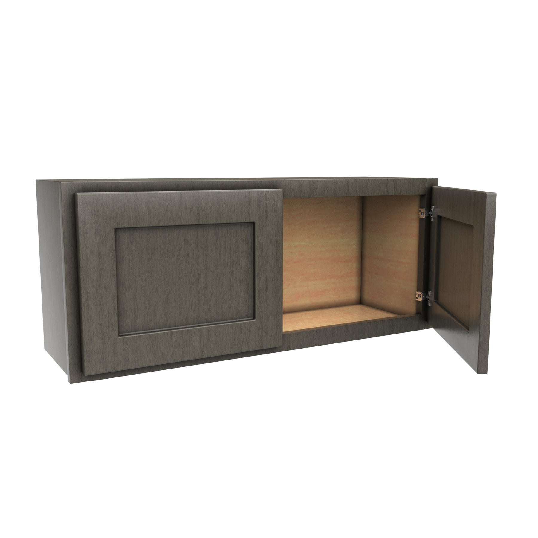 Luxor Smoky Grey - Double Door Wall Cabinet | 36"W x 15"H x 12"D