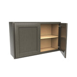 Luxor Smoky Grey - Double Door Wall Cabinet | 39"W x 24"H x 12"D