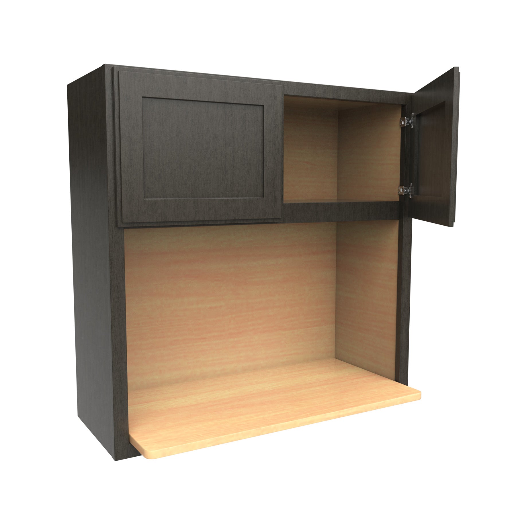 Microwave Wall Cabinet | 30W x 30H x 12D | RTA - Luxor Smoky Grey