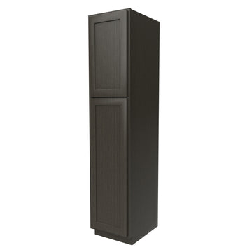 Utility Cabinet With Doors | 18W x 84H x 24D | RTA Luxor Smoky Grey