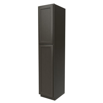 Utility Cabinet With Doors | 18W x 90H x 24D | RTA Luxor Smoky Grey