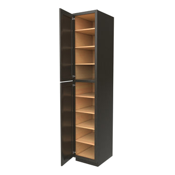 Utility Cabinet With Doors | 18W x 96H x 24D | RTA Luxor Smoky Grey
