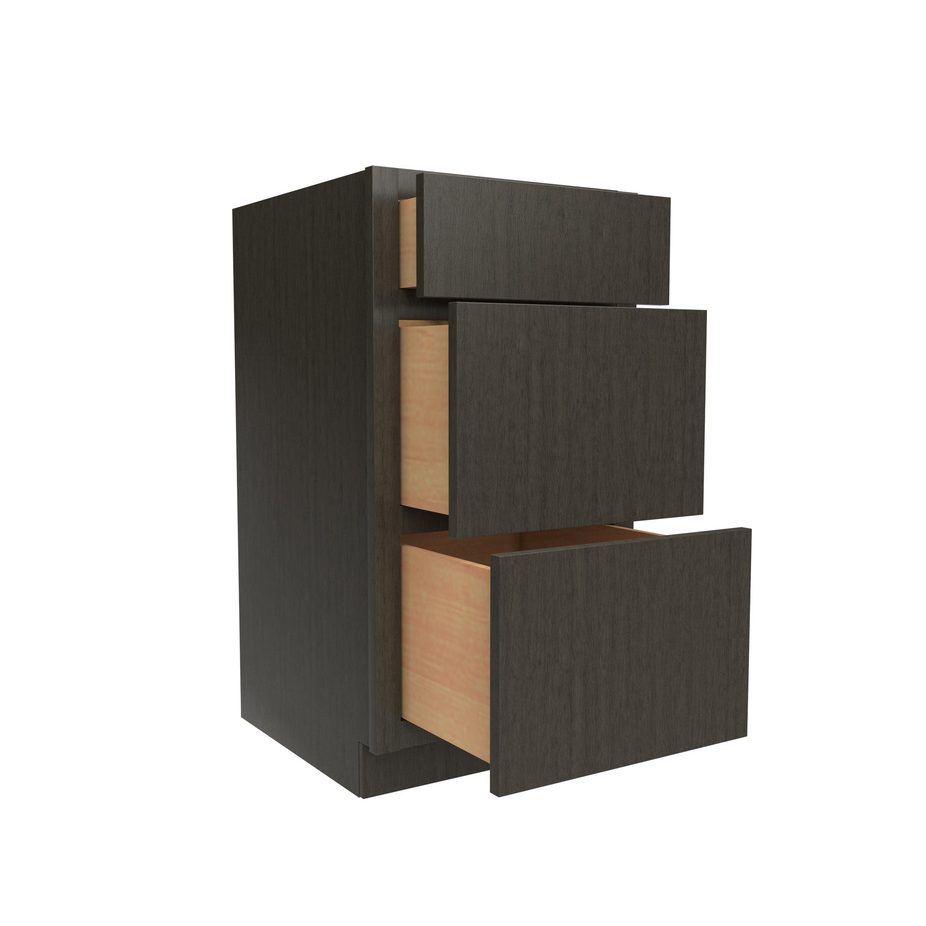 RTA Luxor Smoky Grey - Vanity Drawer Base Cabinet | 18"W x 34.5"H x 21"D