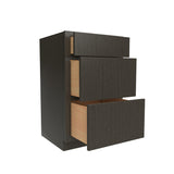 RTA Luxor Smoky Grey - 3 Drawer Vanity Cabinet | 21"W x 34.5"H x 21"D