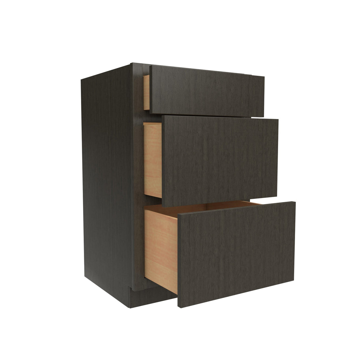 RTA Luxor Smoky Grey - 3 Drawer Vanity Cabinet | 21"W x 34.5"H x 21"D