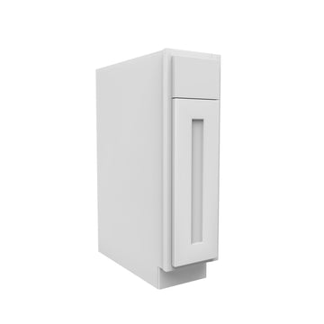 09 Inch Wide Accessible ADA - Single Door Base Kitchen Cabinet - Luxor White Shaker - Ready To Assemble, 9