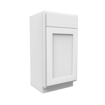 Luxor White - Single Door Base Vanity Cabinet | 18