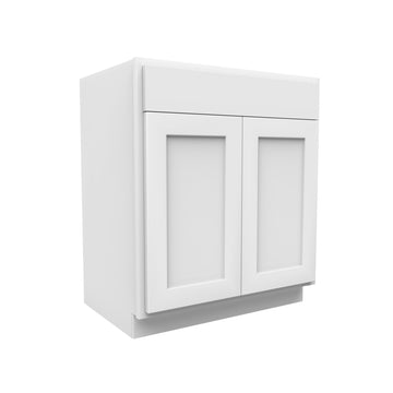 Luxor White - Vanity Sink Base Cabinet | 30"W x 34.5"H x 21"D