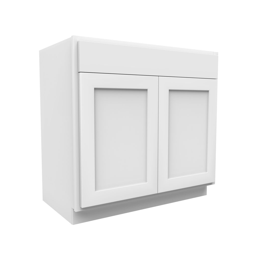 Luxor White - Vanity Sink Base Cabinet | 48"W x 34.5"H x 21"D