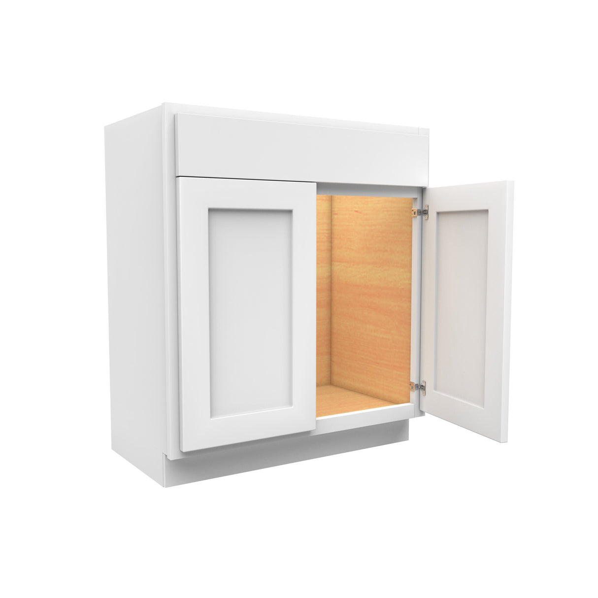 Luxor White - 30"W x 34.5"H x 18"D | Vanity Base Cabinet