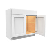 Luxor White - Vanity Sink Base Cabinet | 48"W x 34.5"H x 21"D