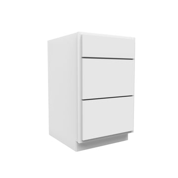 Luxor White - 3 Drawer Base Cabinet | 21