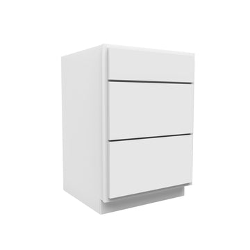 Luxor White - 3 Drawer Base Cabinet | 24