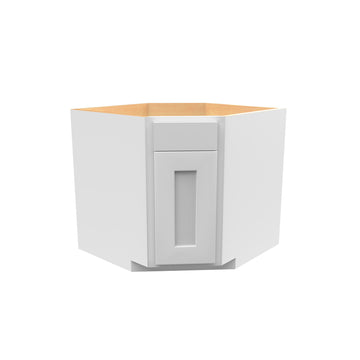 Luxor White - Diagonal Corner Sink Base Cabinet | 36