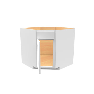 Luxor White - Diagonal Corner Sink Base Cabinet | 36"W x 34.5"H x 24"D