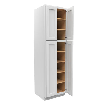 Luxor White - Double Door Utility Cabinet | 24"W x 84"H x 24"D