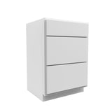 Luxor White - 3 Drawer Vanity Cabinet | 24"W x 34.5"H x 21"D