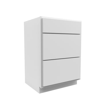 Luxor White - 3 Drawer Vanity Cabinet | 24