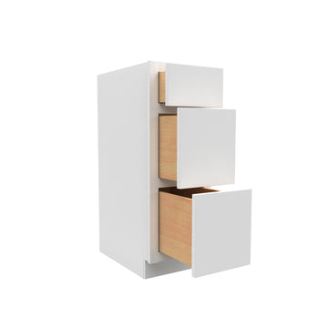 Luxor White - Vanity Drawer Base Cabinet | 12"W x 34.5"H x 21"D