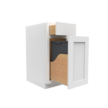 Luxor White - Waste Basket Cabinet | 15"W x 34.5"H x 24"D