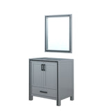 Ziva 30 In. Dark Grey Freestanding Single Bathroom Vanity Cabinet Without Top & 28 In. Mirror