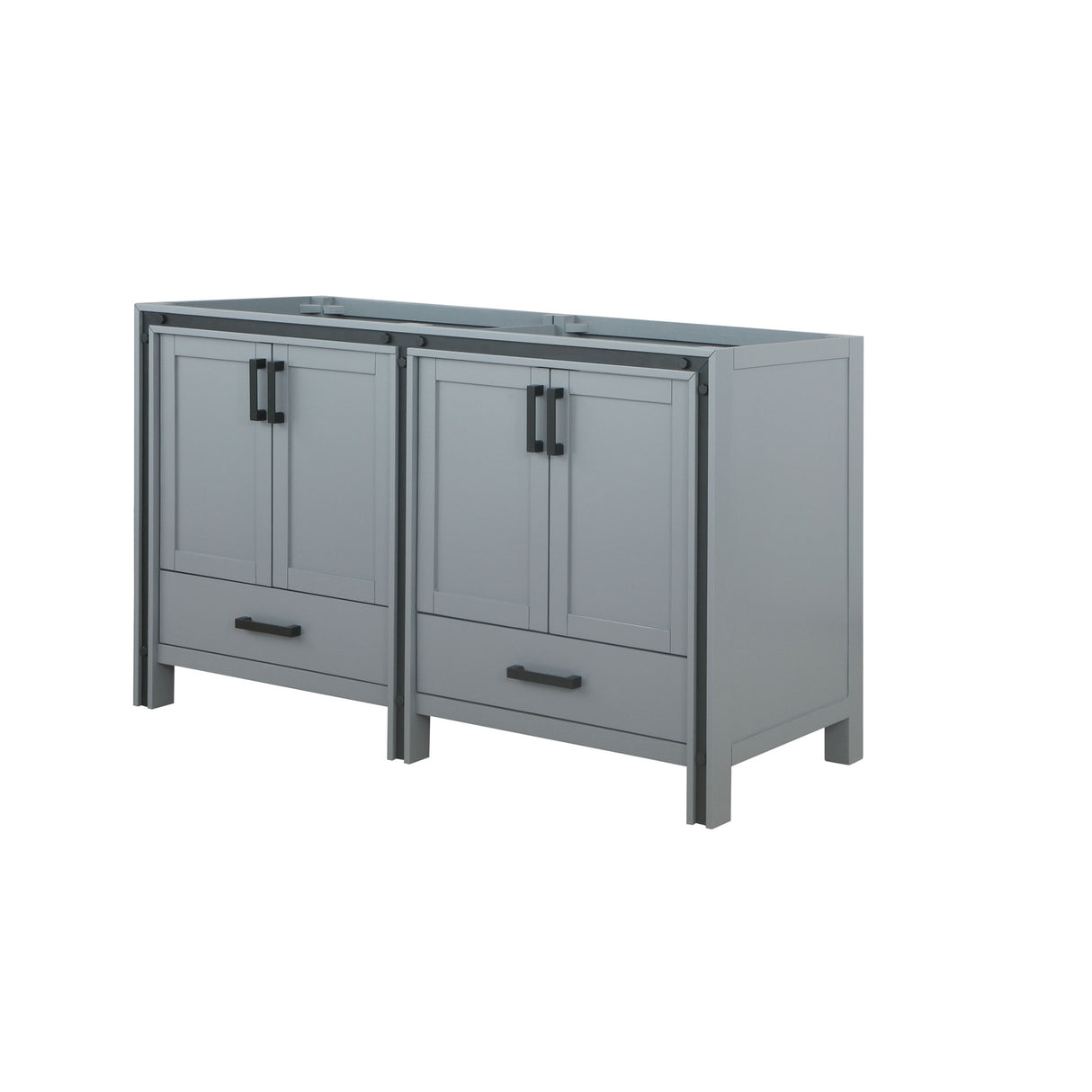 Ziva 60 In. Dark Grey Freestanding Bathroom Vanity Cabinet Without Top