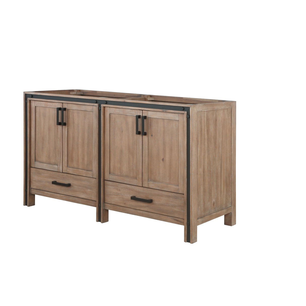 Ziva 60" Rustic Barnwood Vanity Cabinet Only