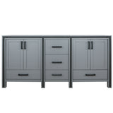 Ziva 72 In. Dark Grey Freestanding Double Bathroom Vanity Cabinet