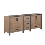 Ziva 84 In. Barnwood Freestanding Bathroom Vanity Cabinet Without Top