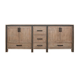 Ziva 84 In. Barnwood Freestanding Bathroom Vanity Cabinet Without Top