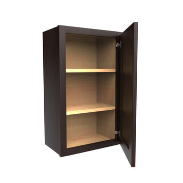 Single Door Wall Cabinet | 18"W x 30"H x 12"D | RTA Luxor Espresso