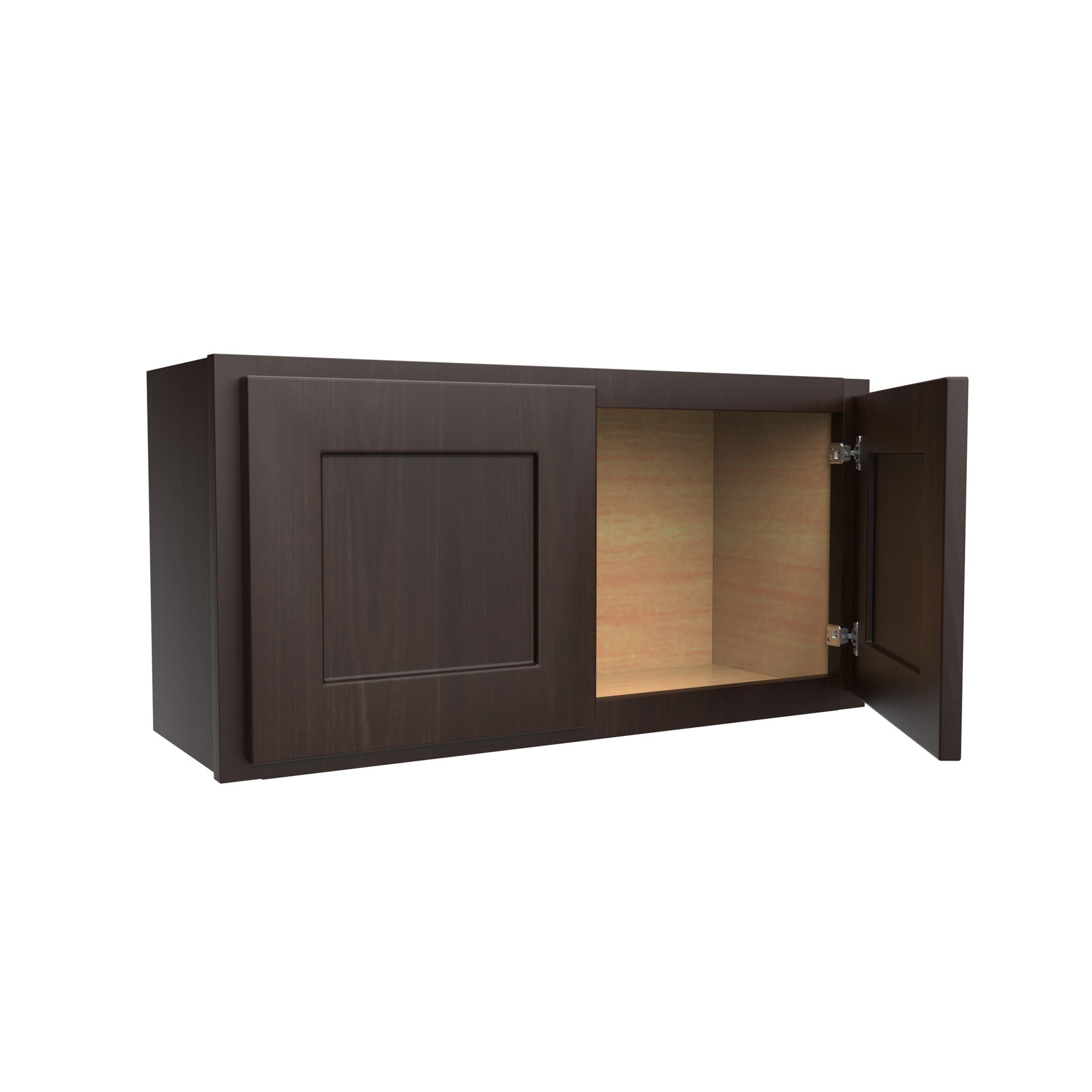 Luxor Espresso - Double Door Wall Cabinet | 30"W x 15"H x 12"D
