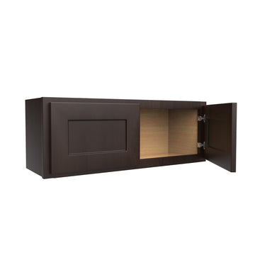 Luxor Espresso - Double Door Wall Cabinet | 33"W x 12"H x 12"D