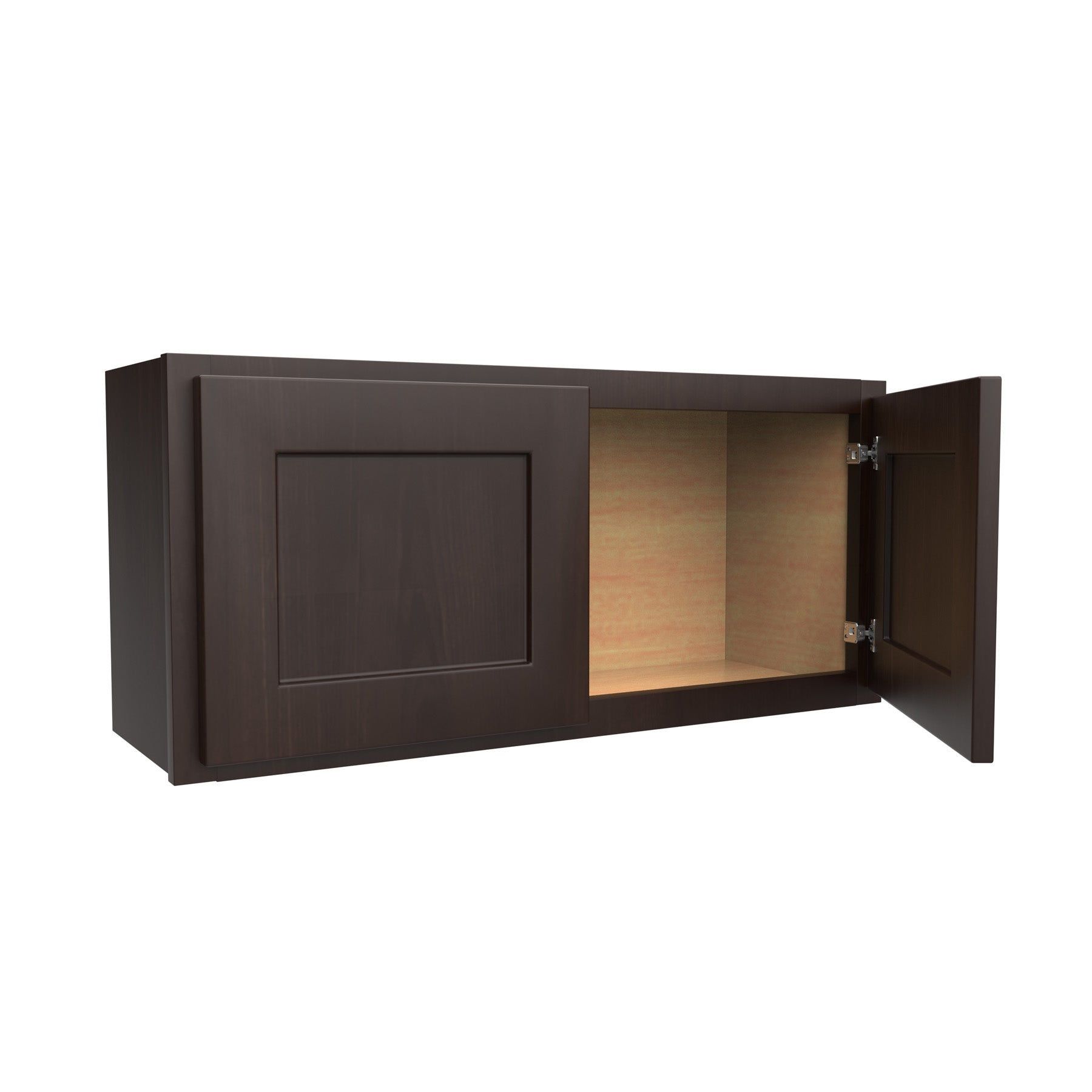 2 Door Wall Cabinet | 33"W x 15"H x 12"D | RTA Luxor Espresso