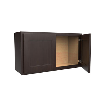 2 Door Wall Cabinet | 33"W x 18"H x 12"D | RTA Luxor Espresso