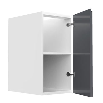 RTA - Lacquer Grey - Vanity Base Full Single Door Cabinet | 15