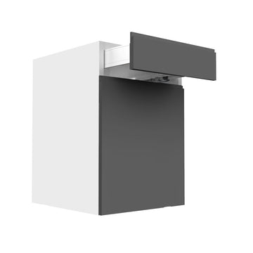 RTA - Lacquer Grey - Single Door Base Cabinets | 21"W x 30"H x 23.8"D