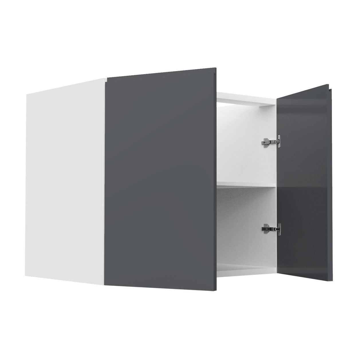RTA - Lacquer Grey - Full Height Double Door Base Cabinets | 33"W x 30"H x 23.8"D
