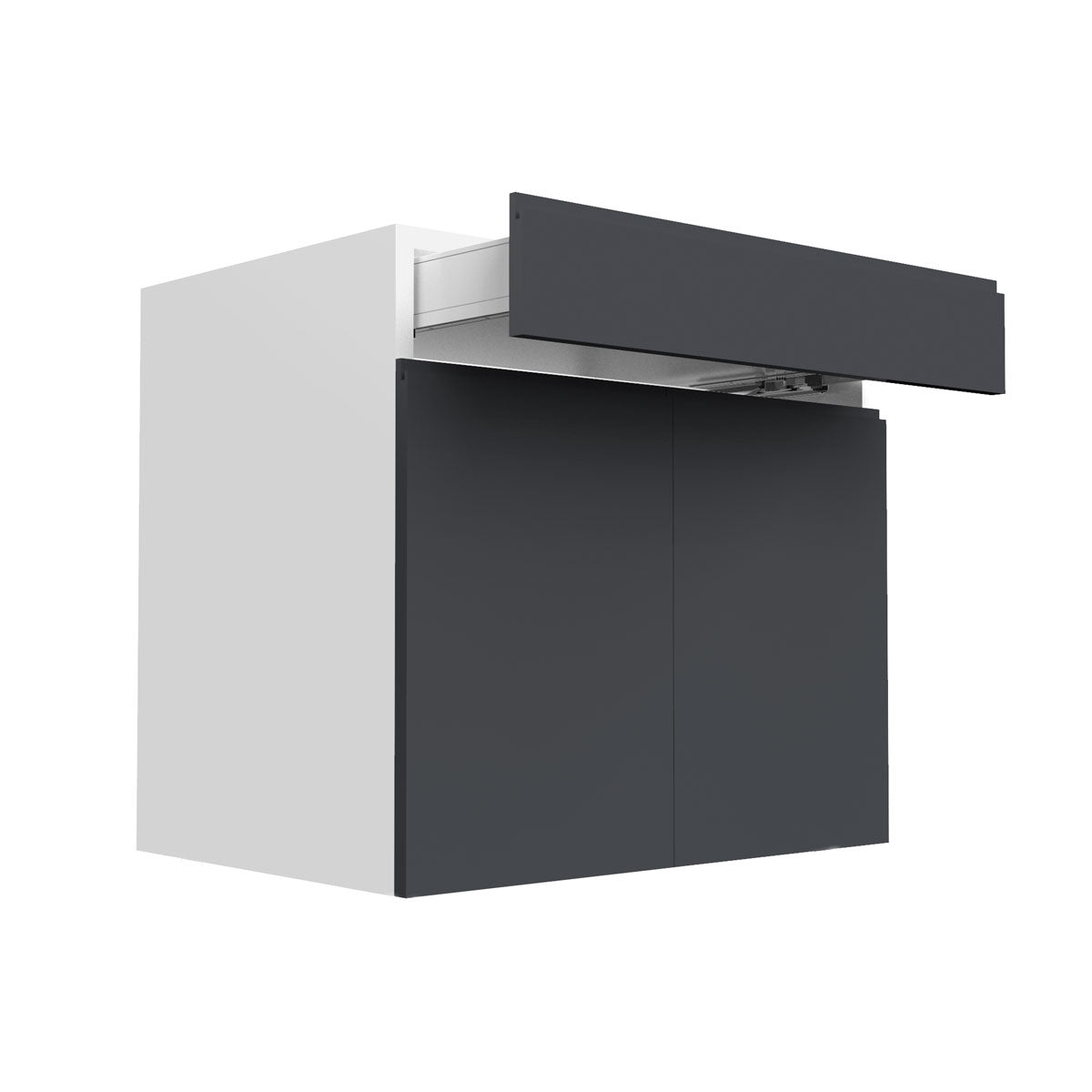 RTA - Lacquer Grey - Double Door Base Cabinets | 33"W x 30"H x 23.8"D
