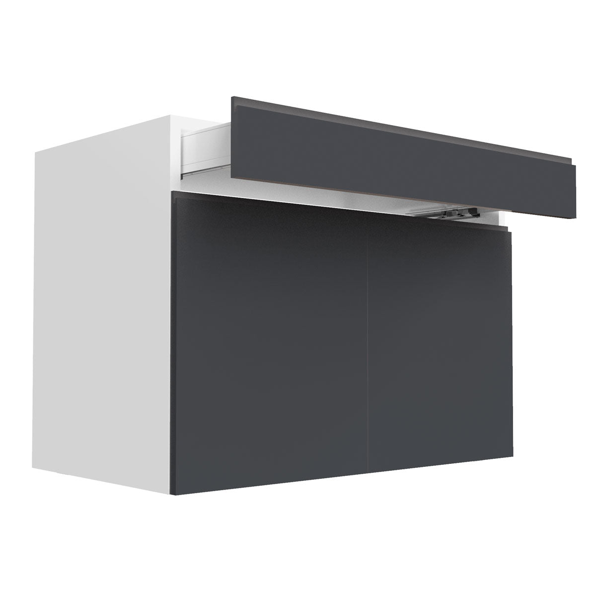 RTA - Lacquer Grey - Double Door Base Cabinets | 42"W x 30"H x 23.8"D