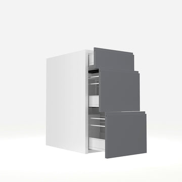 RTA - Lacquer Grey - Three Drawer Base Cabinets | 15