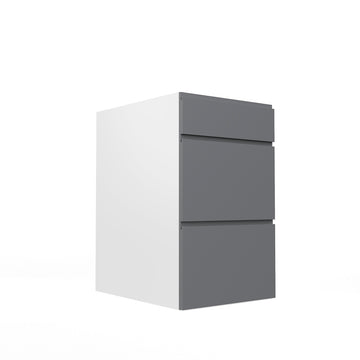 RTA - Lacquer Grey - Three Drawer Base Cabinets | 18