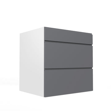 RTA - Lacquer Grey - Three Drawer Base Cabinets | 30