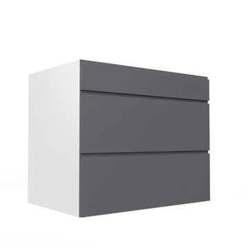 RTA - Lacquer Grey - Three Drawer Base Cabinets | 36