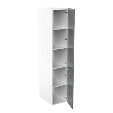 RTA - Lacquer Grey - Single Door Tall Cabinets | 18"W x 90"H x 23.8"D