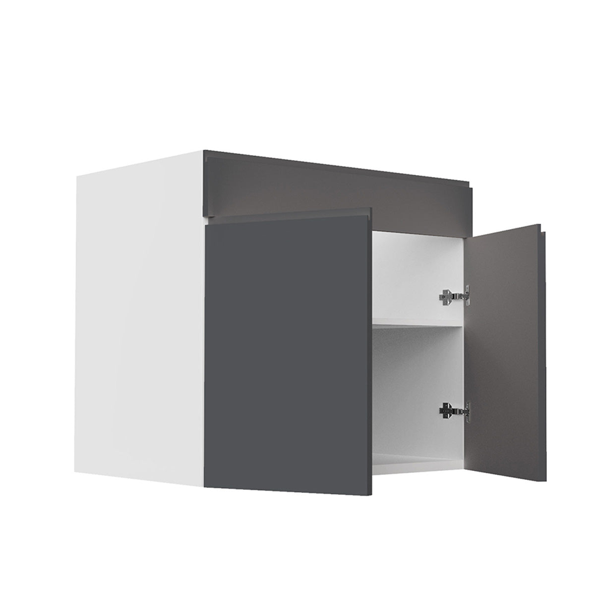 RTA - Lacquer Grey - Sink Base Cabinets | 33"W x 30"H x 23.8"D