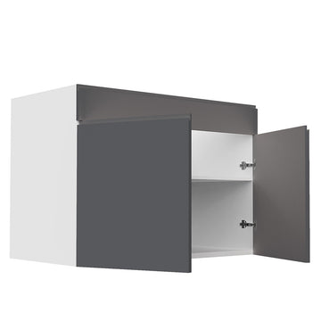 RTA - Lacquer Grey - Sink Base Cabinets | 42"W x 30"H x 23.8"D